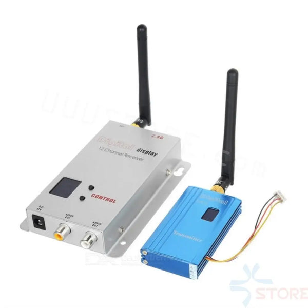 2.4G 1W 12CH VTX /VRX - Partom 2.4G 1000MW CCTV Wireless Video Transmitter and Receiver Kit UAV Drone Transceiver