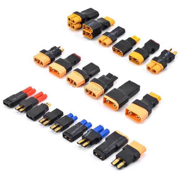 Adapter XT30 XT60 XT90 TRX T Plug Deans EC5 EC3  Female to Male HXT 4MM Connectors Plug RC Lipo Battery Control Parts DIY FPV Drone Accessories