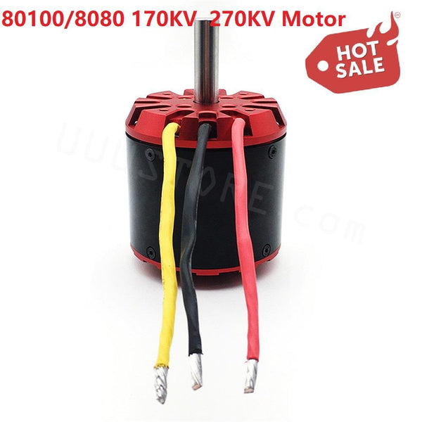 Industrial Grade 80100/8080 170KV 270KV Brushless DC motor sensorless sensored for RC hobby electric bike robots scooter