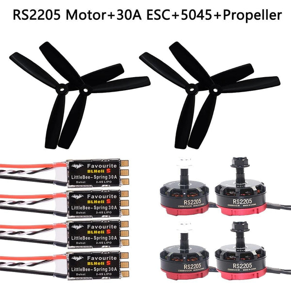 RS2205 2205 2300KV CW CCW Brushless Motor With LittleBee 20A/30A BLHeli_S ESC for FPV RC QAV250 210mm Racing Drone Multicopter