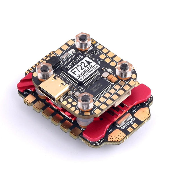 SKYSTARS F722FC - &AM32 55A 4IN1 ESC MINI 20×20mm Stack 3-6S Baro Built-in OSD Full Color LED Support DJI RC FPV Racing Drone