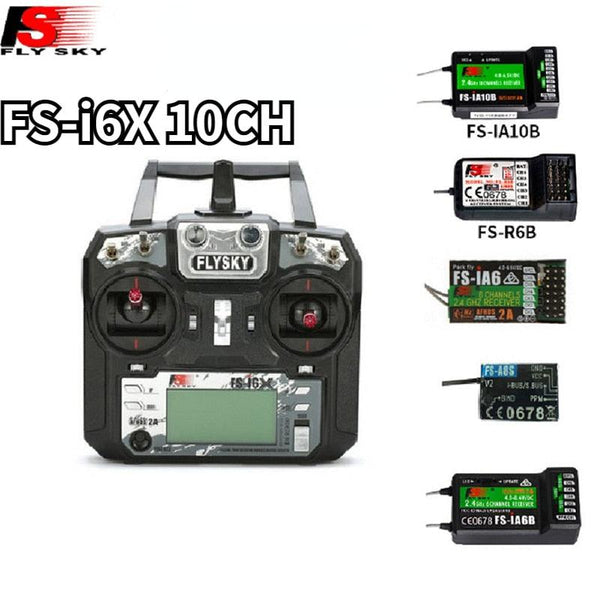 Flysky I6X FS-i6X 10CH 2.4G AFHDS 2A RC Transmitter control With FS-iA6B FS-iA10B FS-X6B FS-A8S IA6 A8S Receiver For Rc Airplane