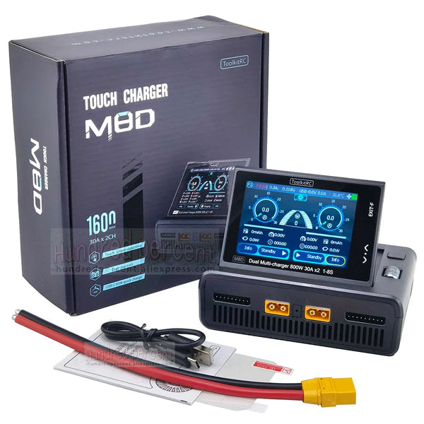 ToolkitRC M8D Fast Charger For 1-8S Drone Battery