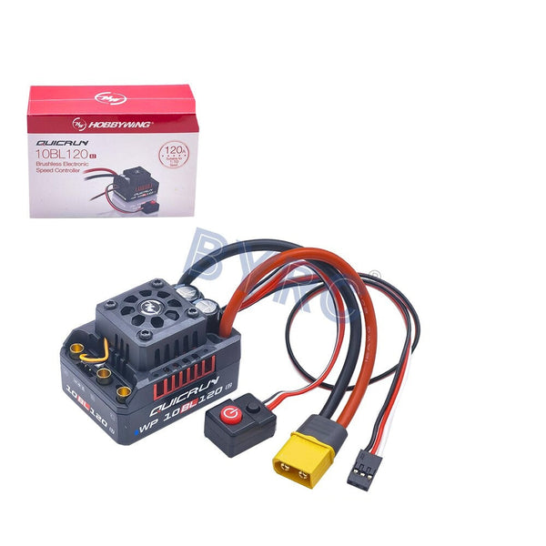 HobbyWing QuicRun 10BL120 G2 120A 2-4S Waterproof Sensorless Brushless Speed Controller ESC For 1/10 Short Course Truck Monster