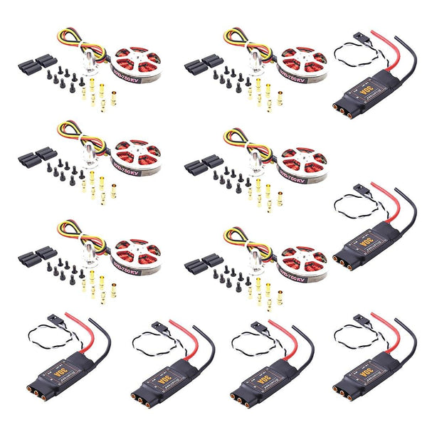 6Pcs 5010 360KV / 750kv High Torque Brushless Motors + 6Pcs Readytosky 30A OPTO 2-4S ESC for ZD550 ZD680 ZD850 Quadcopter Frame