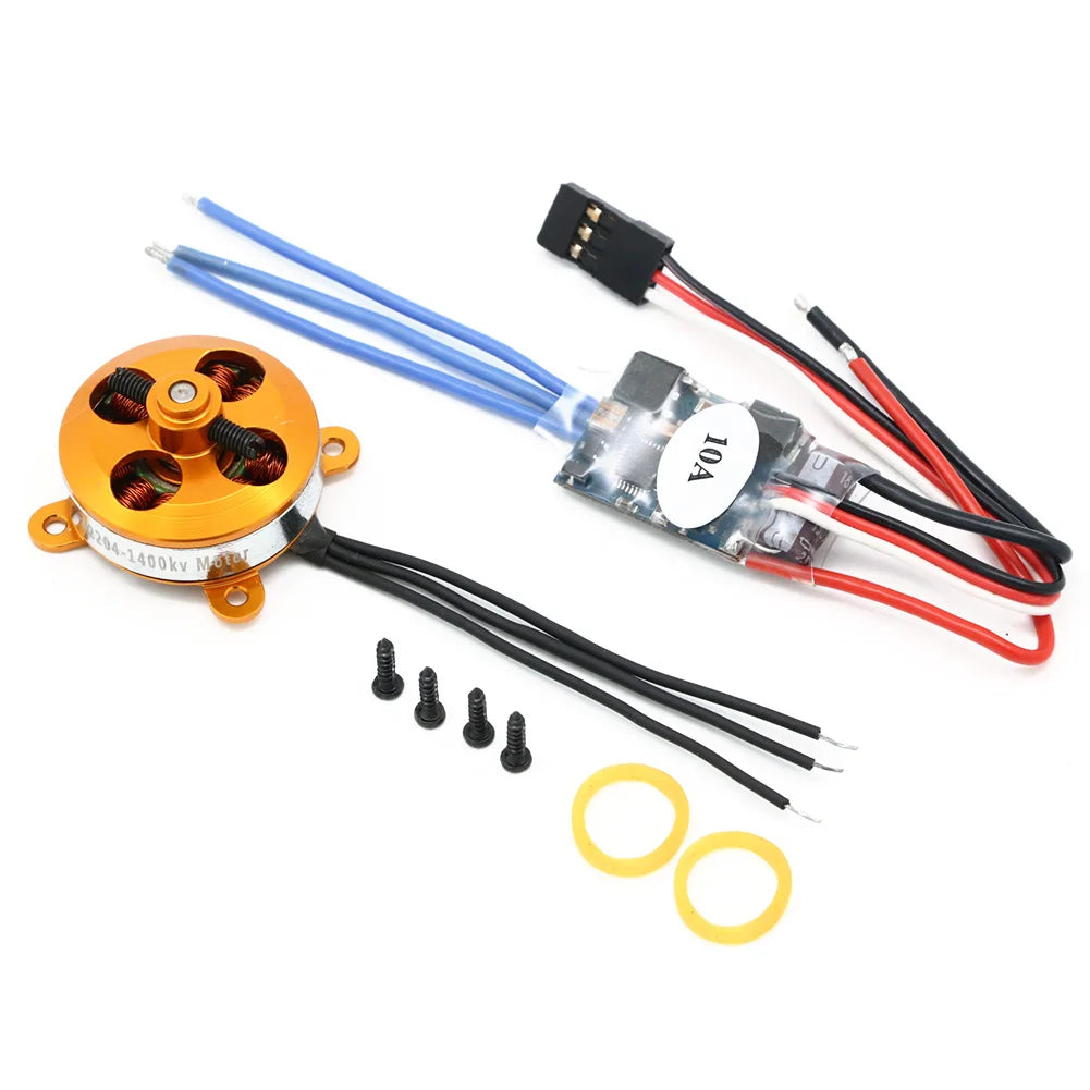 A2204 1400KV Brushless Motor with 10A ESC Combo for 2–3S RC Drone Quad ...