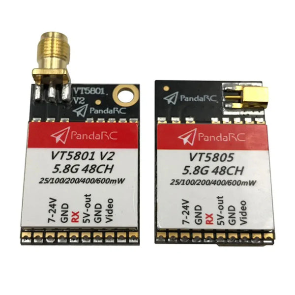 PandaRC VT5801 V2 VT5805 VTX - FPV Video Transmitter 5.8G 48CH 25/100/200/400/600mW Switchable OSD adjustable SMA MMCX VTX RC