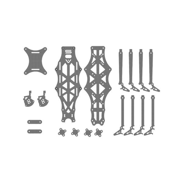 iFlight AOS 7 O3 FPV Frame Replacement Part for middle plate/top plate/bottom plate/1pc arm/1pair camera side plate/motor plate