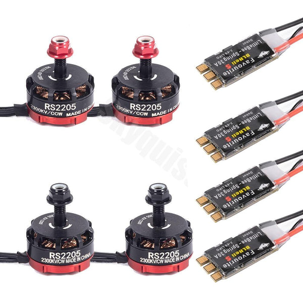 RS2205 2205 2300KV CW CCW Brushless Motor With LittleBee 20A/30A BLHeli_S ESC for FPV RC QAV250 X210 Racing Drone Multicopter