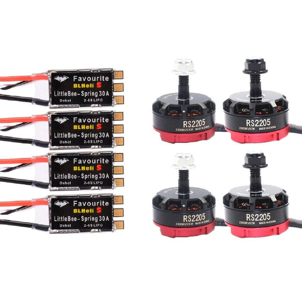 RS2205 2205 2300KV CW CCW Brushless Motor + LittleBee 30A BLHeli_S ESC for FPV RC Racing Drone Martian II QAV-R 220mm 250mm