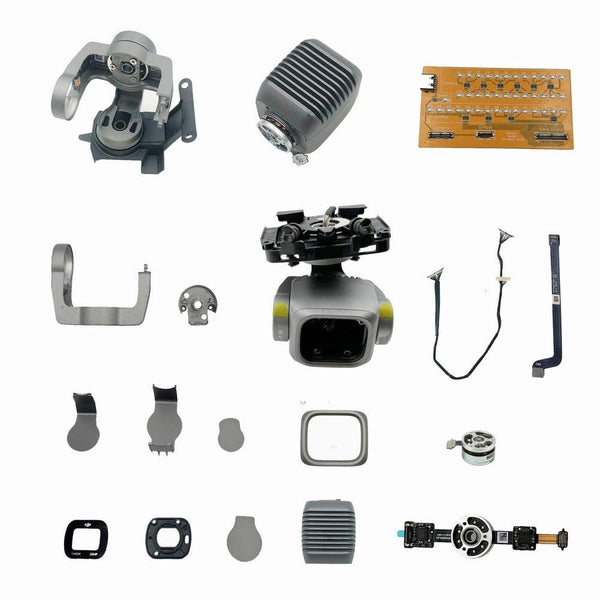 Genuine Gimbal Parts for DJI Air 2S - Gimbal YR Motor with Yaw Roll Arm Assembly Camera Frame with Pitch Motor Cover Cap PTZ Cable