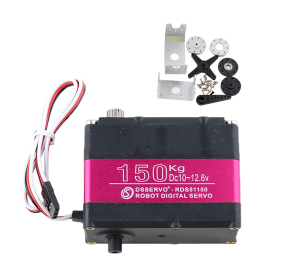 DSServo 4 Sets RDS51150 150KG Digital Servo Full Metal Gear 180 270 Degree Double-shaft IP66 RC Servo Motor for RC Car Robot