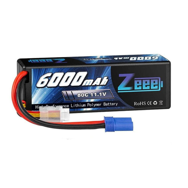 1/2Units Zeee 3S Lipo Battery 11.1V 80C 6000mAh Hardcase with EC5 Plug for RC Cars FPV Buggy Trucks Boats Suits for RC Drones