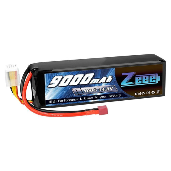 1/2units Zeee 14.8V Lipo Battery - 4S 100C 9000mAh Battery EC5 Connector with Metal Plates for RC Drone Car Truck Tank RC Models FPV Drone Battery