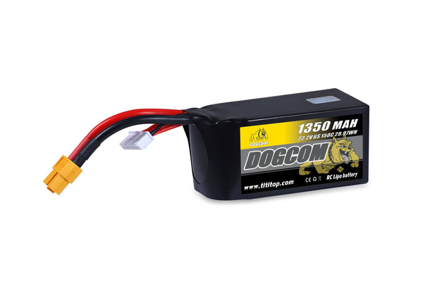 DOGCOM 1350mAh/1550mAh 6S 22.2V 150C FPV model Lipo battery FPV traverser battery XT60 plug