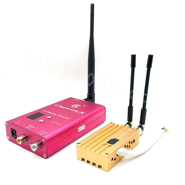 1.2G 8W 6CH VTX 12CH VRX - High Power Wireless Analog Video Transmitter 12CH Receiver FPV Transmission System for RC Models UAV Airplane FPV Drone