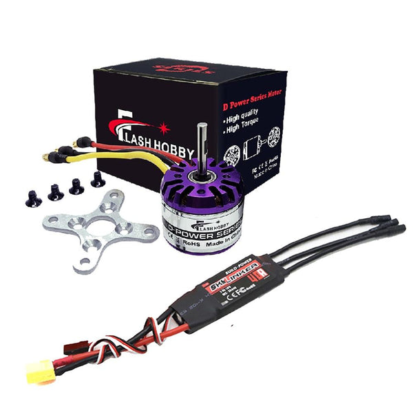 FLASHHOBBY New H2830 2830 3250KV 3500KV 4000KV  Brushless Motor and Hobbywing Skywalker ESC 40A 2-3S for RC Helicopter