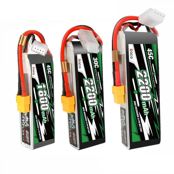 Gens ace RFLY 1800mAh 2000mAh 2200mAh 2S 3S 4S 7.4V 11.1V 20C 30C 45C Lipo Battery with T/XT60 Plug for FPV RC Drone